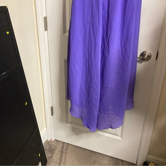 COPY - Be Smart Midi Dress Gown High Low style purple 18 - Picture 8 of 11